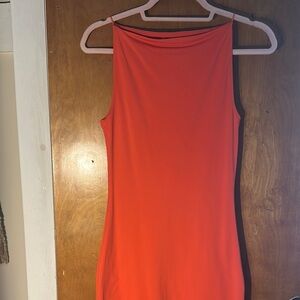 Aritzia Contour Svelte Dress in Orange